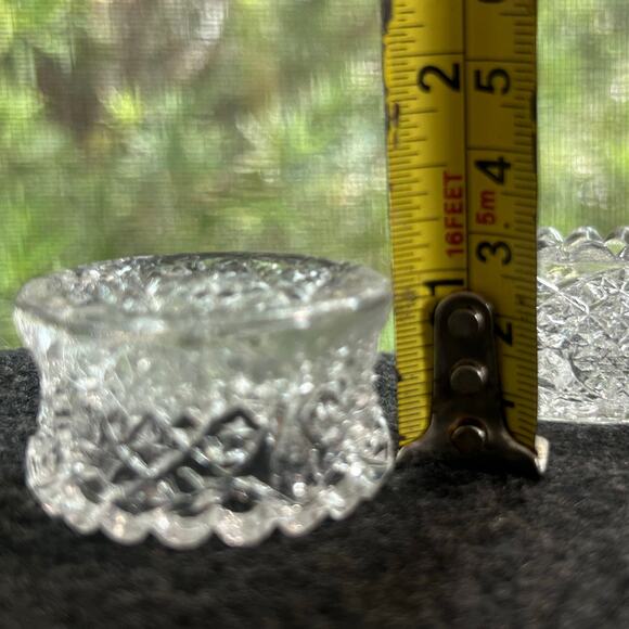 Pair of Vintage Pressed Glass Taper Candle Holders - Picture 7 of 10